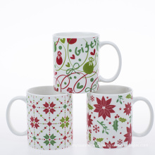 Tazas estándar de 11 oz/320 ml con tazas de regalo de calcomanías de Navidad